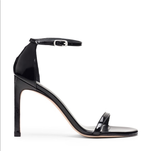 Stuart Weitzman Shoes - Stuart Weitzman Black Patent Leather Ankle-Strap Sandals